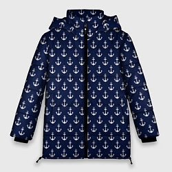 Куртка зимняя женская Морские якоря, цвет: 3D-черный