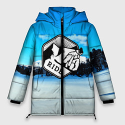Куртка зимняя женская Лыжный спорт, цвет: 3D-черный