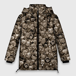 Куртка зимняя женская Зомби котики, цвет: 3D-черный