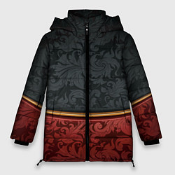 Женская зимняя куртка Узоры Black and Red