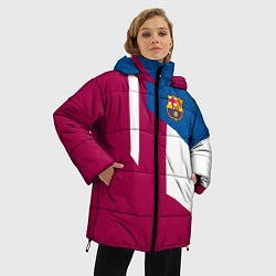 Куртка зимняя женская FC Barcelona 2018, цвет: 3D-черный — фото 2