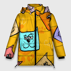 Куртка зимняя женская Котики, цвет: 3D-светло-серый