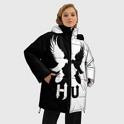 Куртка зимняя женская HU: Black & White, цвет: 3D-черный — фото 2