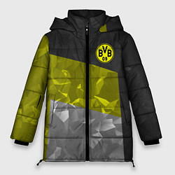 Куртка зимняя женская BVB FC: Dark polygons, цвет: 3D-черный
