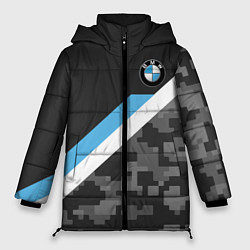 Куртка зимняя женская BMW: Pixel Military, цвет: 3D-черный