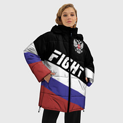 Куртка зимняя женская Fight Russia, цвет: 3D-красный — фото 2