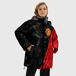 Куртка зимняя женская FC Manchester United: Abstract, цвет: 3D-черный — фото 2