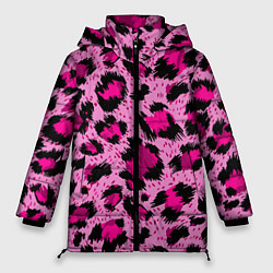 Женская зимняя куртка Розовый леопард