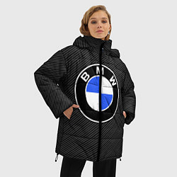 Куртка зимняя женская BMW CARBON БМВ КАРБОН, цвет: 3D-черный — фото 2