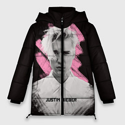 Куртка зимняя женская Justin Bieber: Pink Splash, цвет: 3D-черный