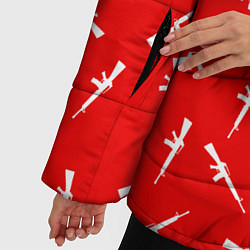 Куртка зимняя женская PUBG: Red Weapon, цвет: 3D-черный — фото 2