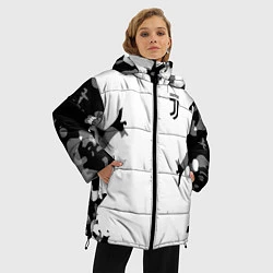 Куртка зимняя женская FC Juventus: White Original, цвет: 3D-черный — фото 2