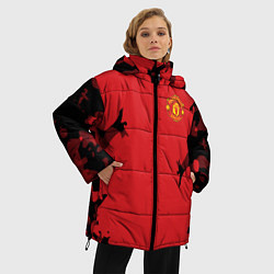 Куртка зимняя женская FC Manchester United: Red Original, цвет: 3D-светло-серый — фото 2