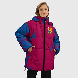 Куртка зимняя женская FC Barcelona: Purple Original, цвет: 3D-светло-серый — фото 2