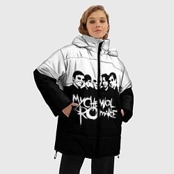 Куртка зимняя женская My Chemical Romance B&W, цвет: 3D-красный — фото 2