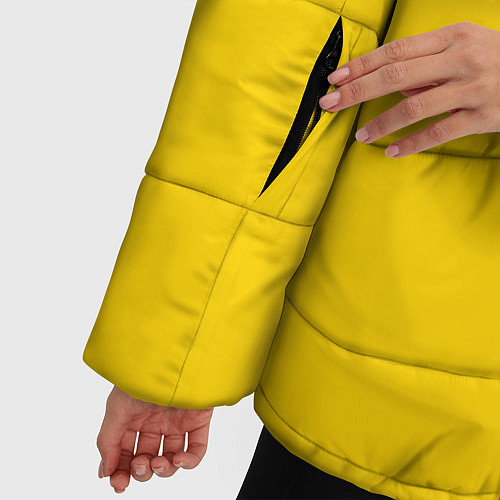 Женская зимняя куртка Сборная Бразилии: желтая / 3D-Красный – фото 5