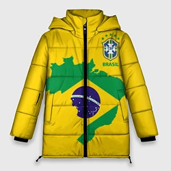Женская зимняя куртка Сборная Бразилии: желтая