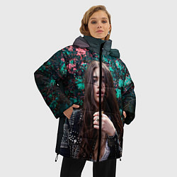 Куртка зимняя женская Dua Lipa: Floral, цвет: 3D-красный — фото 2