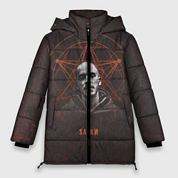 Куртка зимняя женская Хаски: Пентаграмма, цвет: 3D-черный