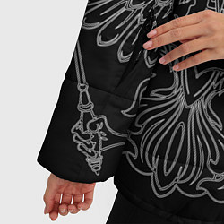 Куртка зимняя женская Прапорщик: герб РФ, цвет: 3D-черный — фото 2