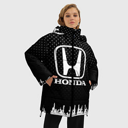 Куртка зимняя женская Honda: Black Side, цвет: 3D-черный — фото 2