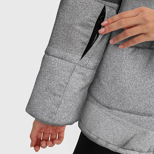 Женская зимняя куртка ФК Интер: Серый стиль / 3D-Красный – фото 5