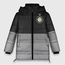 Куртка зимняя женская ФК Интер: Серый стиль, цвет: 3D-красный