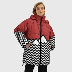 Куртка зимняя женская Горы Твин Пикс, цвет: 3D-светло-серый — фото 2