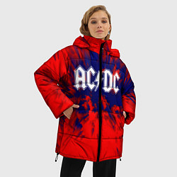 Куртка зимняя женская AC/DC: Red & Blue, цвет: 3D-черный — фото 2