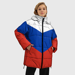 Куртка зимняя женская Российский триколор, цвет: 3D-черный — фото 2