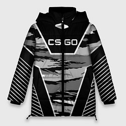 Куртка зимняя женская CS:GO Grey Camo, цвет: 3D-черный