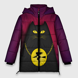 Куртка зимняя женская Кот Бегемот, цвет: 3D-черный