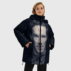 Куртка зимняя женская Benedict Cumberbatch, цвет: 3D-черный — фото 2