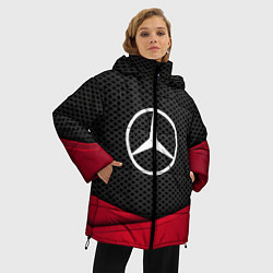 Куртка зимняя женская Mercedes Benz: Grey Carbon, цвет: 3D-черный — фото 2