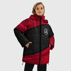 Куртка зимняя женская Mercedes Benz: Red Sport, цвет: 3D-черный — фото 2
