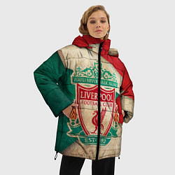 Куртка зимняя женская FC Liverpool: Old Style, цвет: 3D-светло-серый — фото 2