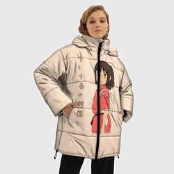 Куртка зимняя женская Унесённые призраками, цвет: 3D-красный — фото 2