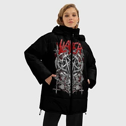 Куртка зимняя женская Slayer: Hell Goat, цвет: 3D-светло-серый — фото 2