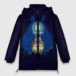 Куртка зимняя женская Ночной Тоторо, цвет: 3D-черный