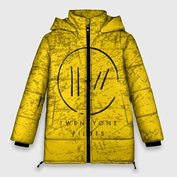 Куртка зимняя женская 21 Pilots: Yellow Grunge, цвет: 3D-черный