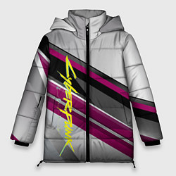 Куртка зимняя женская Cyberpunk 2077: Violet Style, цвет: 3D-черный