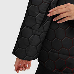 Куртка зимняя женская CS:GO Grey Carbon, цвет: 3D-светло-серый — фото 2