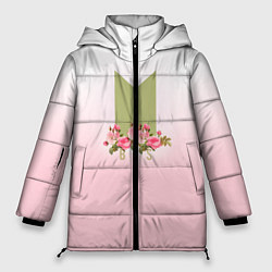 Женская зимняя куртка BTS: Pink Flowers