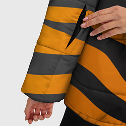 Куртка зимняя женская Шкура тигра, цвет: 3D-черный — фото 2