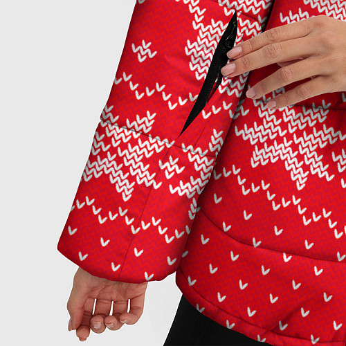 Женская зимняя куртка Новогодняя Даша / 3D-Красный – фото 5
