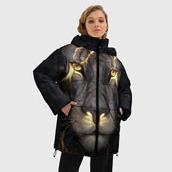 Куртка зимняя женская Лев с молнией, цвет: 3D-черный — фото 2