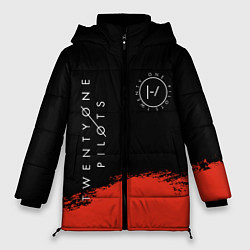 Куртка зимняя женская 21 Pilots: Red & Black, цвет: 3D-светло-серый