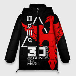 Куртка зимняя женская 30 Seconds to Mars, цвет: 3D-черный