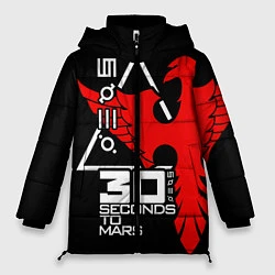 Куртка зимняя женская 30 Seconds to Mars, цвет: 3D-черный