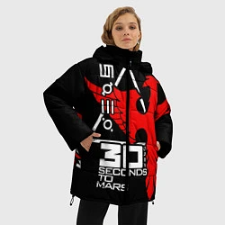 Куртка зимняя женская 30 Seconds to Mars, цвет: 3D-красный — фото 2